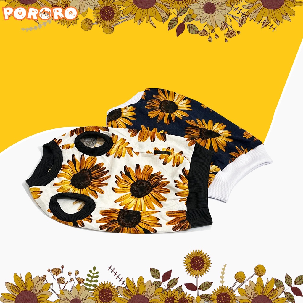 Pororo - Baju Kucing Motif SunFlower