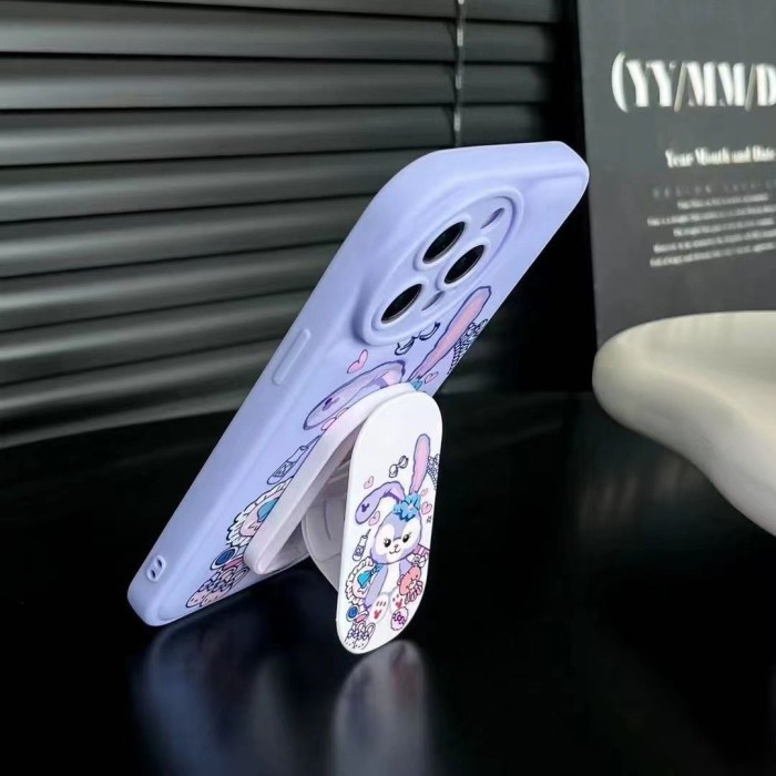 Case Melody Cute Standing iPhone 11/11 ProMax/12 Pro/12 Pro Max Softcase Motif Timbul Kuromi Cinamon Cartoon Cute Bahan Tebal