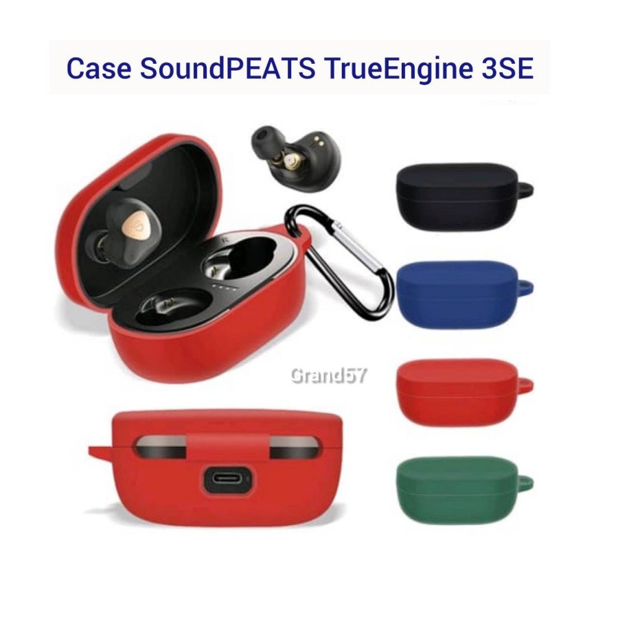 Cre Soft Case Silikon TWS Soundpeats Trueengine 3 Se True Engine 3 Se + Carabiner