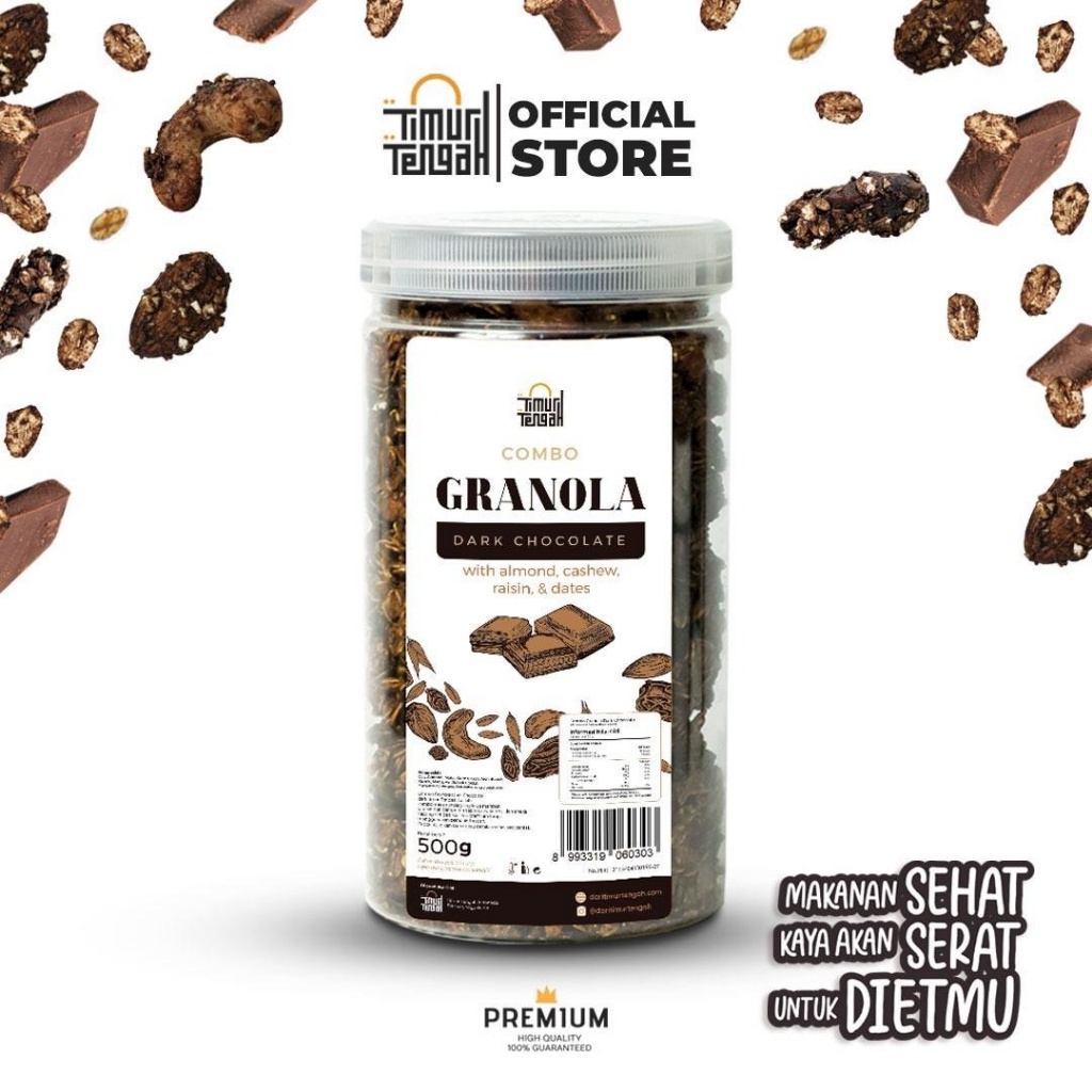 

Timur Tengah Granola Dark Chocolate 500 gr Sereal Makanan Sehat GARANSI ORIGINAL ASLI