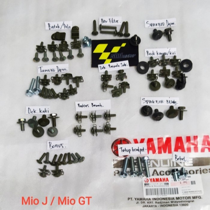 Baut Full Set Full Body Bodi Mio J - Mio Gt