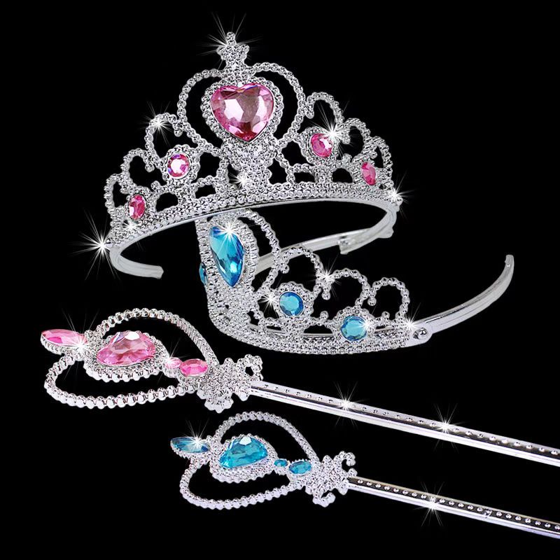 Zamzam B56 Aksesoris Anak Motif Frozen 2 in 1 Dan 3 in 1 Mahkota Tongkat Wig Import