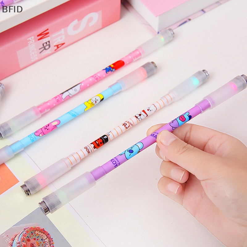 [BFID] Rotag Keren LED Flash Gel Pen Dengan Lampu Siswa Mode Gaming Spinning Pen Ballpoint Mahasiswa Pereda Tekanan Hadiah Pena Alat Tulis [ID]