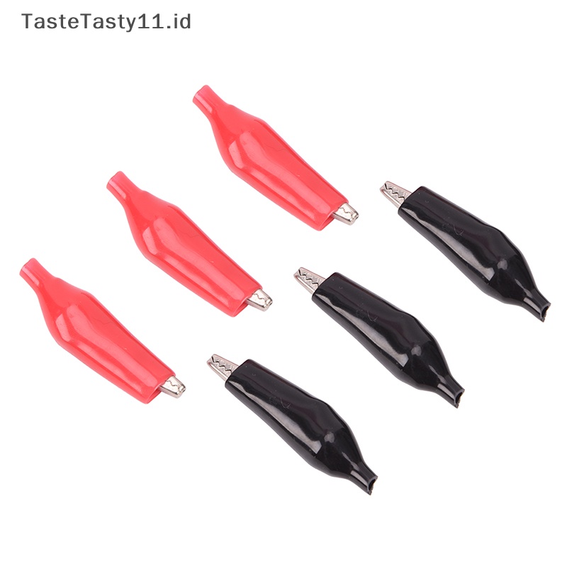 Klip buaya uji elektrik 10pcs isolasi kecil boot metal alligator clip .jepit buaya .