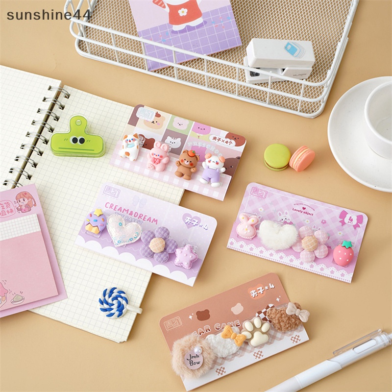 Toserbaunshine 4pcs/set alfinute galihook galihlip alfinartoon alfinnimal intipear umakuunny mustofacrylic erkaplip erkapecorative suketcrapbook suketool nayahtudent gribisktop stapelccessories nayah