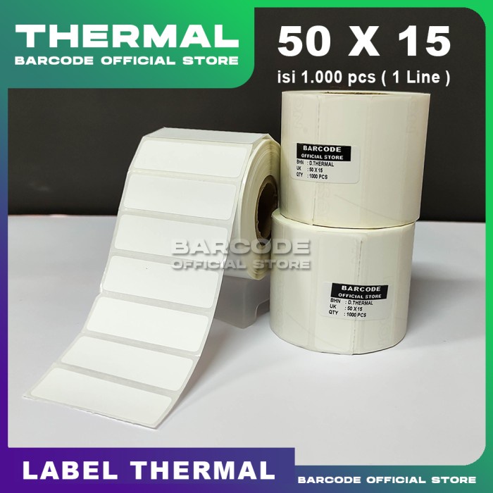 

50x15mm 1line 1000pcs Gap Core1" Direct Thermal Label Sticker Barcode PST79