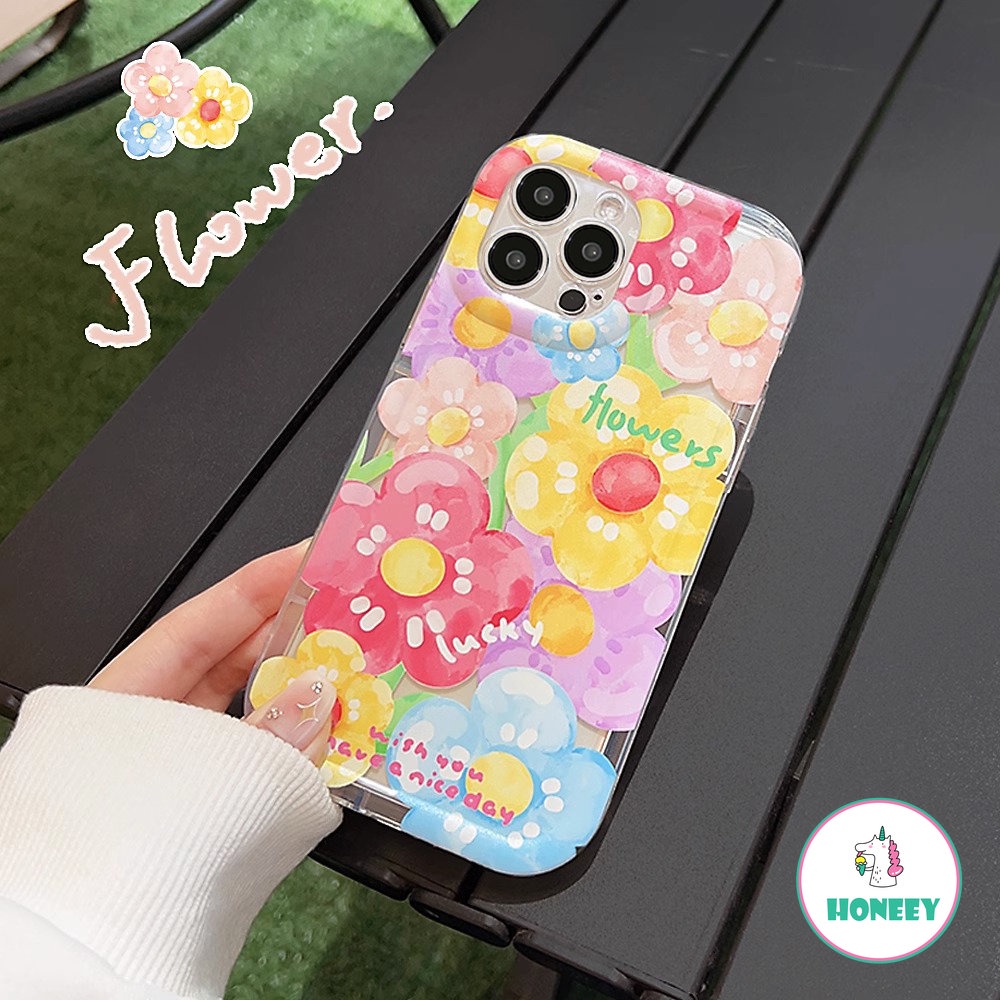 Retro Sweet Summer Sun Flower Oil Painting Art Cartoon Phone Case for IPhone 14 13 11 12 Pro Max 14 Plus Case Cute Soft Cover