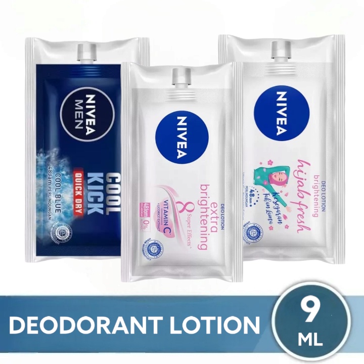 ✨LACIKOSME✨ NIVEA DEO LOTION SACHET - EXTRA BRIGHTENING HIJAB FRESH COOL BLUE BPOM