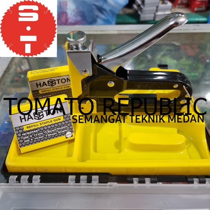 

Murah PAKU STAPLES HEKTER GUN TACKER TEMBAK MANUAL GUN 3 in 1 PROHEX HASSTON BHM486