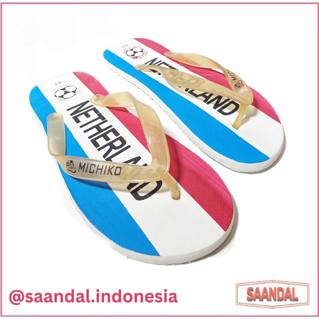 Sandal Jepit Ringan Michiko Argentina Brasil Spanyol Jerman Belanda Pria Laki-laki