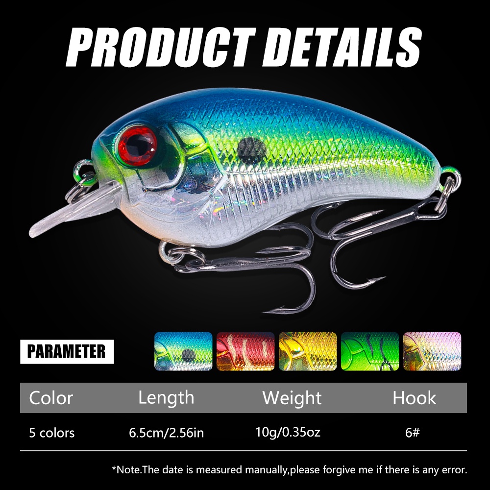 Hengjia 1Pcs 6.5cm /10g Baru Mengambang Crankbait Ikan Kecil Swimbait Buzz Memancing Umpan Tackle