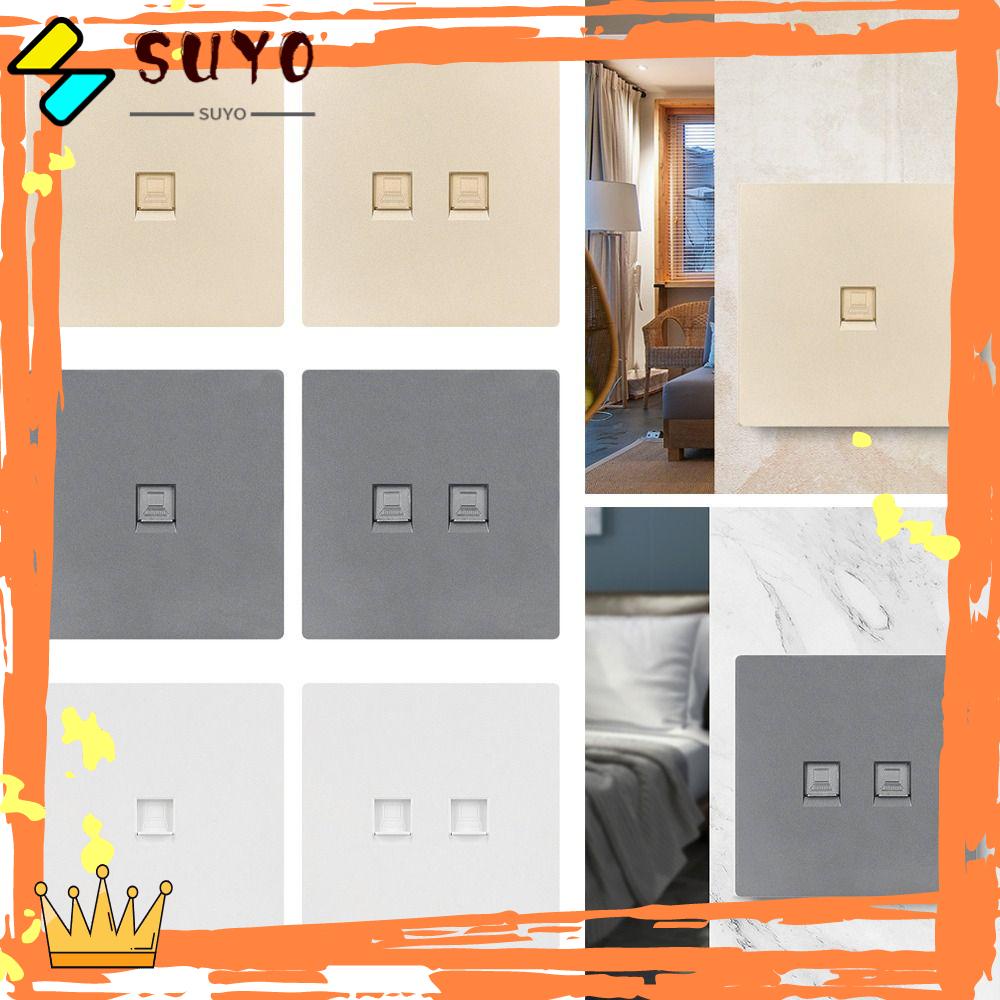 SUYO Wall RJ45 Socket Network Module Flame Retardant PC Panel Antarmuka Komputer Socket Saklar Dinding Kabel Interface Outlet Internet