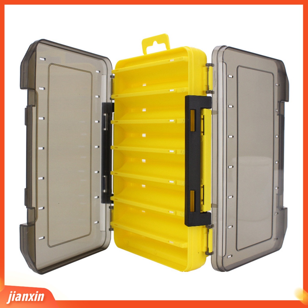 (In Stock) Fishing Tackle Box Portable Tahan Aus Desain Lubang Gantung Universal Multifungsi Penyimpanan Alat Dua Sisi Umpan Umpan Kait Organizer Perlengkapan Memancing