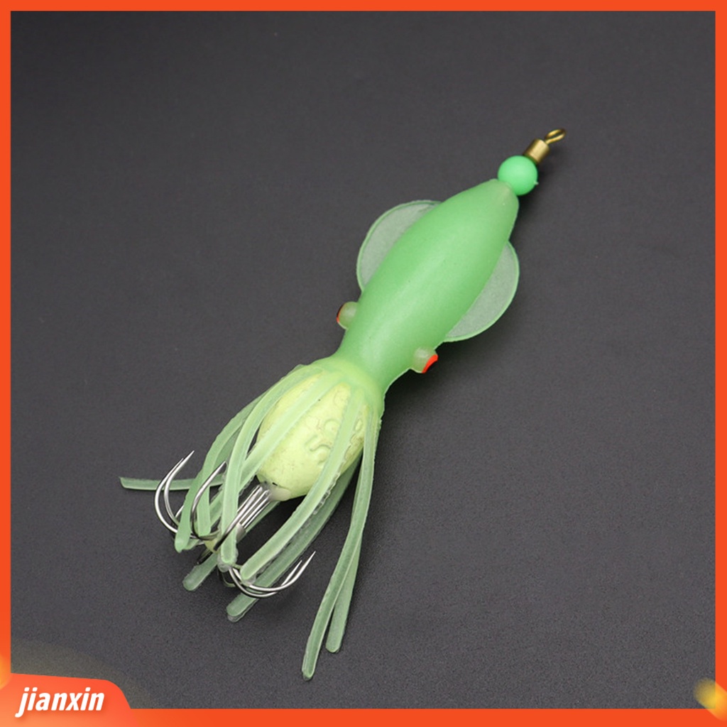 (In Stock) 11cm /66g Umpan Cumi Plastik Delapan Cakar Luminous Tahan Aus Umpan Cumi Untuk Memancing