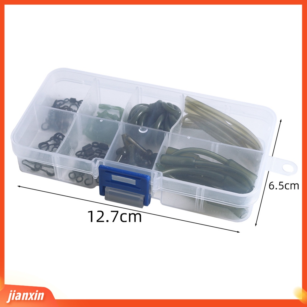 (In Stock) 72 Pcs/Set Selang Pancing Set Multifungsi Dapat Digunakan Kembali Dengan Manik-Manik Pin Berputar Anti Lengan Kait Stop Manik-Manik Alat Set Perlengkapan Ikan Gurame