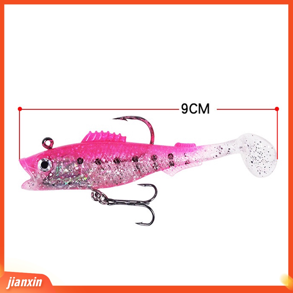 (In Stock) 10Pcs /Set 9cm 14g T-Shaped Tail Fishing Lure Kait Tajam Silikon Mulut Besar Popper Memancing Umpan Topwater Untuk Outdoor