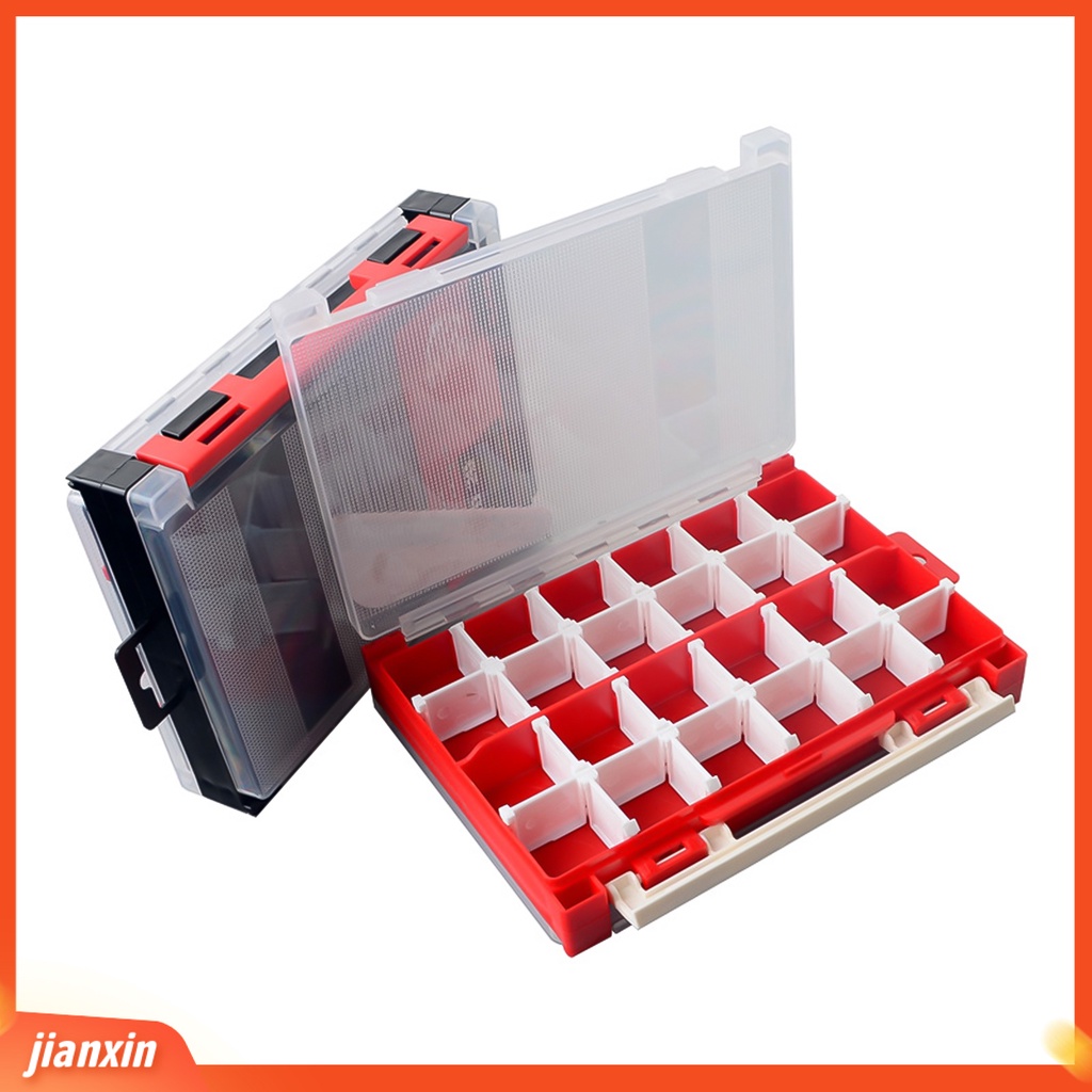 (In Stock) Double Layer Kotak Penyimpanan Plastik Multifungsi Wadah Umpan Pancing Portabel