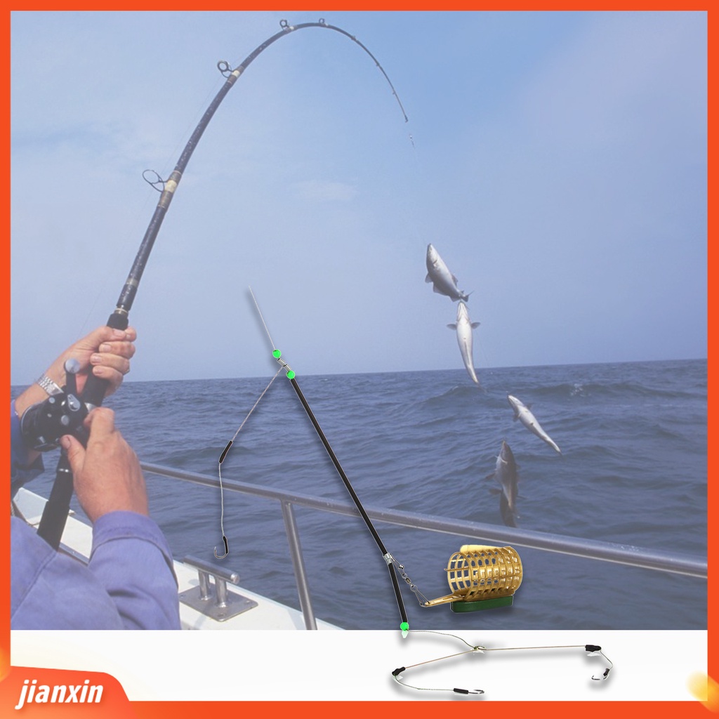 (In Stock) 1set String Grup Pancing Dengan Tiga Kait Konstruksi Kuat Metal Travel String Aksesoris Memancing Untuk Pecinta Memancing