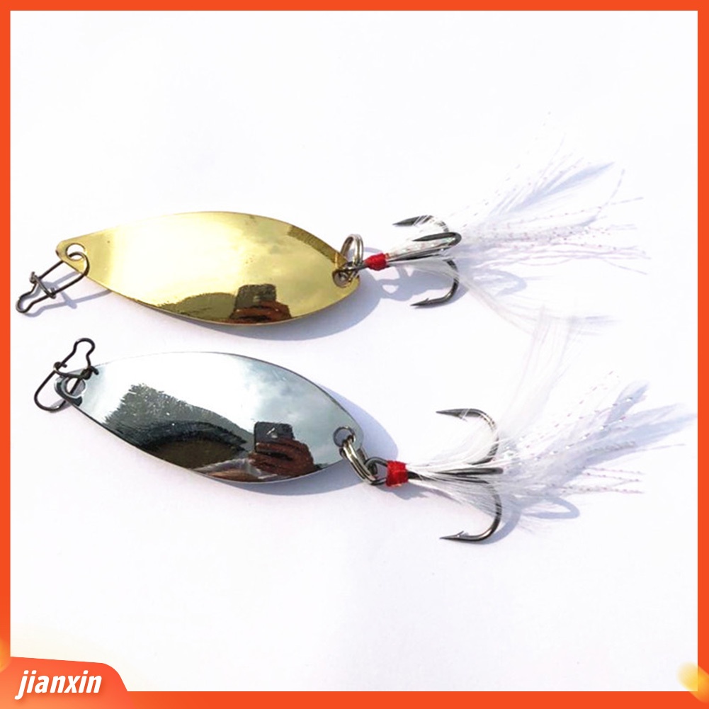 (In Stock) 4.5 cm Logam Mini Memancing Buatan Sendok Umpan Wobbler Ikan Renang Umpan Tackle