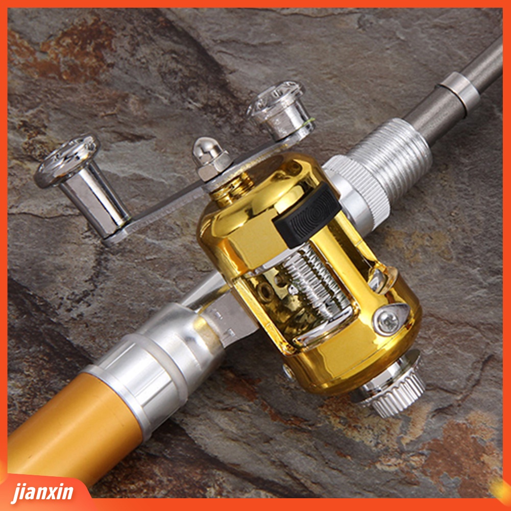 (In Stock) Combo Telescopic Mini Pocket Fish Pen Aluminium Portable Pancing Tiang Gulungan