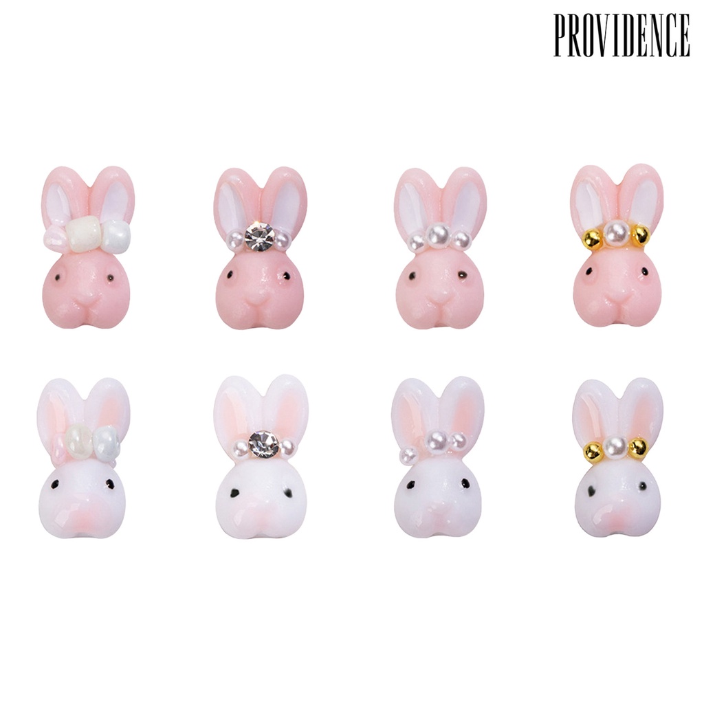 Providence 10Pcs Perhiasan Kuku Kelinci Kecil Hiasan Kuku Kartun Lucu Untuk Aksesoris Kuku Yang Indah Dan Menawan