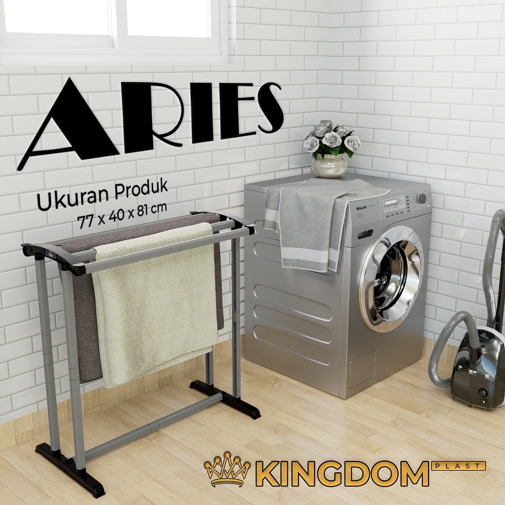 REAL PICT 100% ORI Rak Handuk &amp; Pakaian / JEMURAN HANDUK PIPA 5 / JEMURAN KINGDOM ARIES