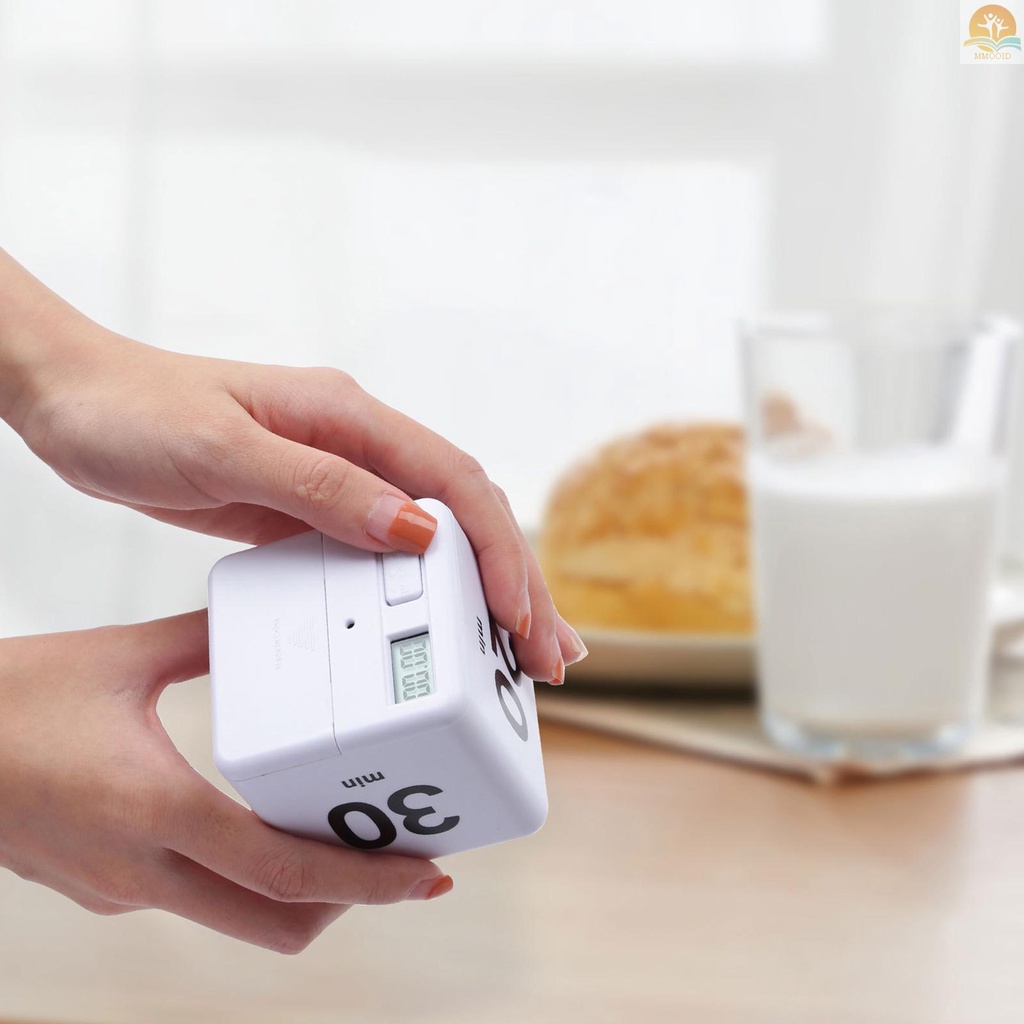 In Stock Cubic Timer Manajemen Waktu Siswa Belajar Timer LED Display Operasi Sederhana15 /20 /30 /60 Menit Pengingat Hitung Mundur Untuk Latihan Belajar Memasak Kantor Hijau