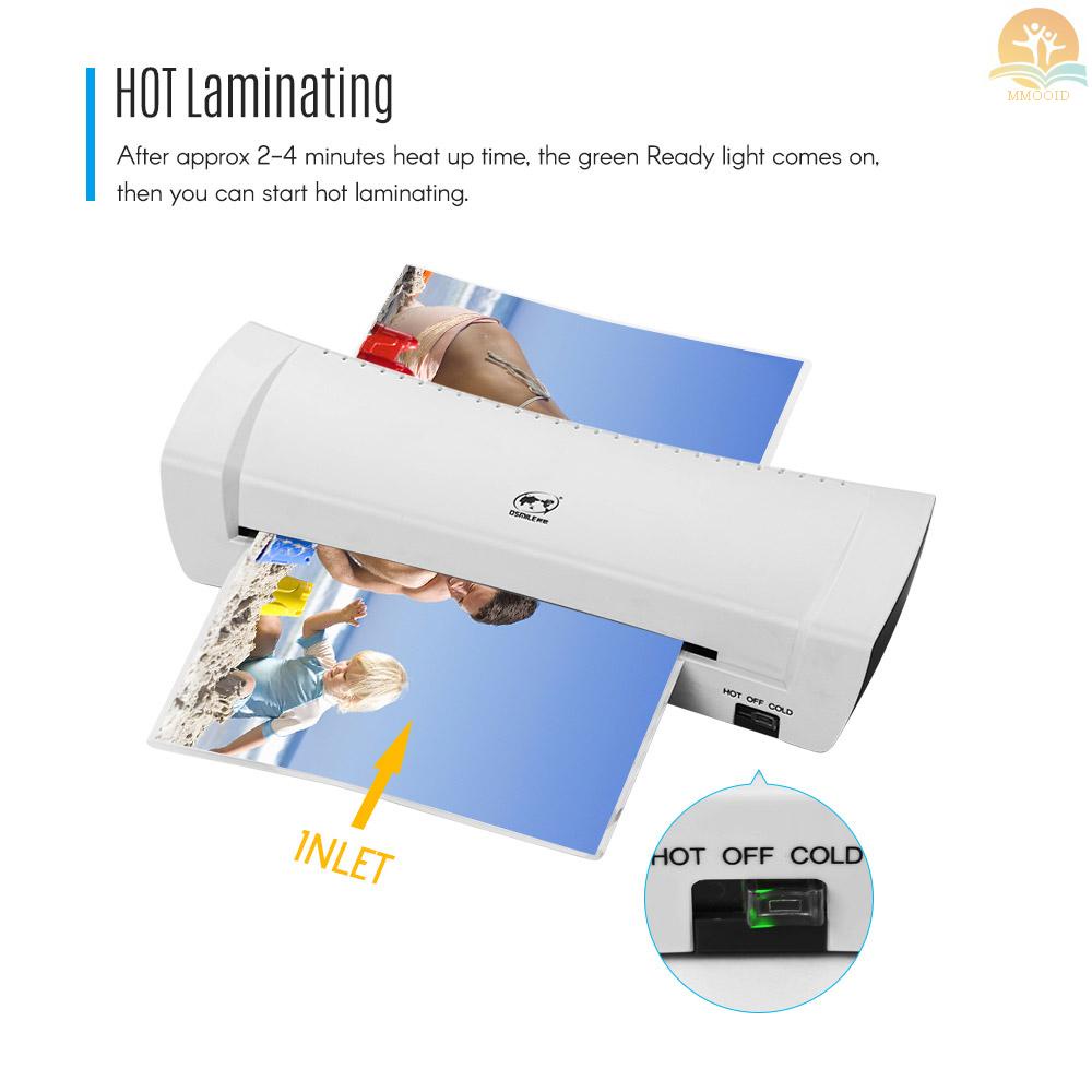 In Stock OSMILE SL200 Mesin Laminator Panas Dan Dingin Mesin Laminating Dua Rol Ukuran A4 Untuk Dokumen Foto Gambar Kartu Kredit Perlengkapan Elektronik Kantor Sekolah Rumah