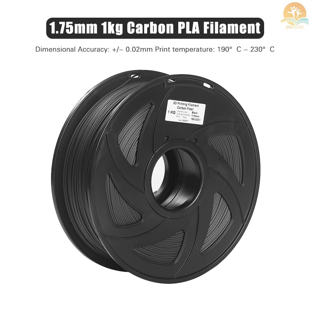 In Stock Filamen Printer 3D Serat Karbon+PLA 1.75mm 1kg Spool Akurasi Dimensi+/- 0.02mm