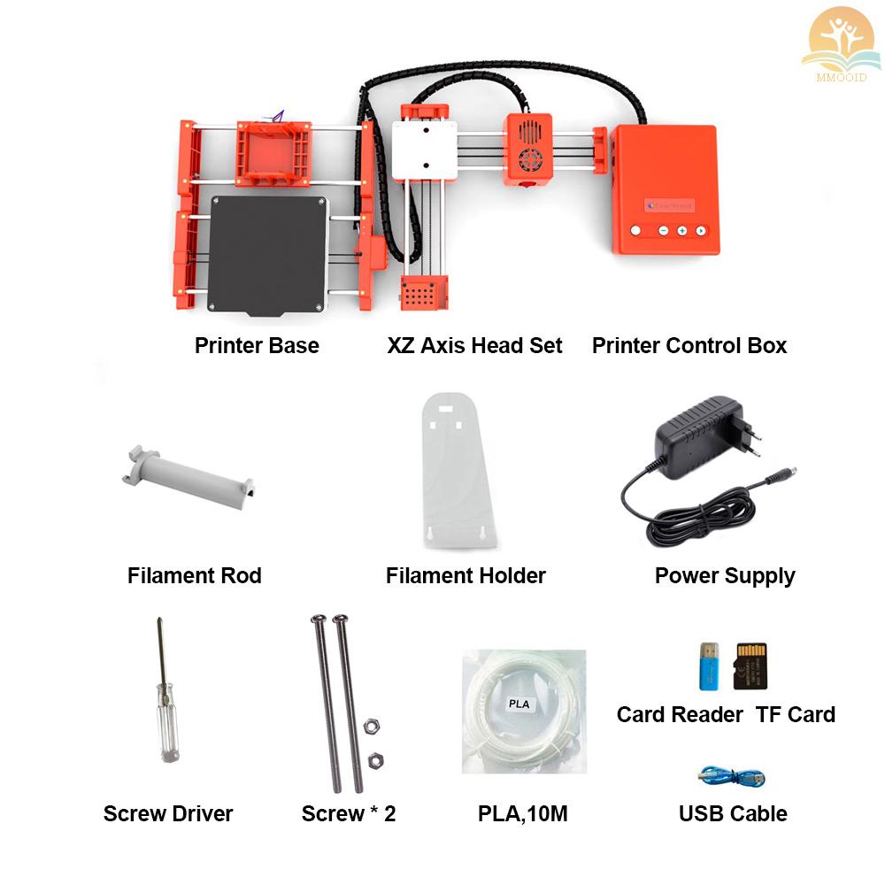 In Stock EasyThreed Mini Desktop Anak 3D Printer 100*100*100mm Cetak Ukuran Presisi Tinggi Pencetakan Bisu Dengan Kartu TF PLA Sample Filament Untuk Anak-Anak Pemula Edukasi Kreativitas