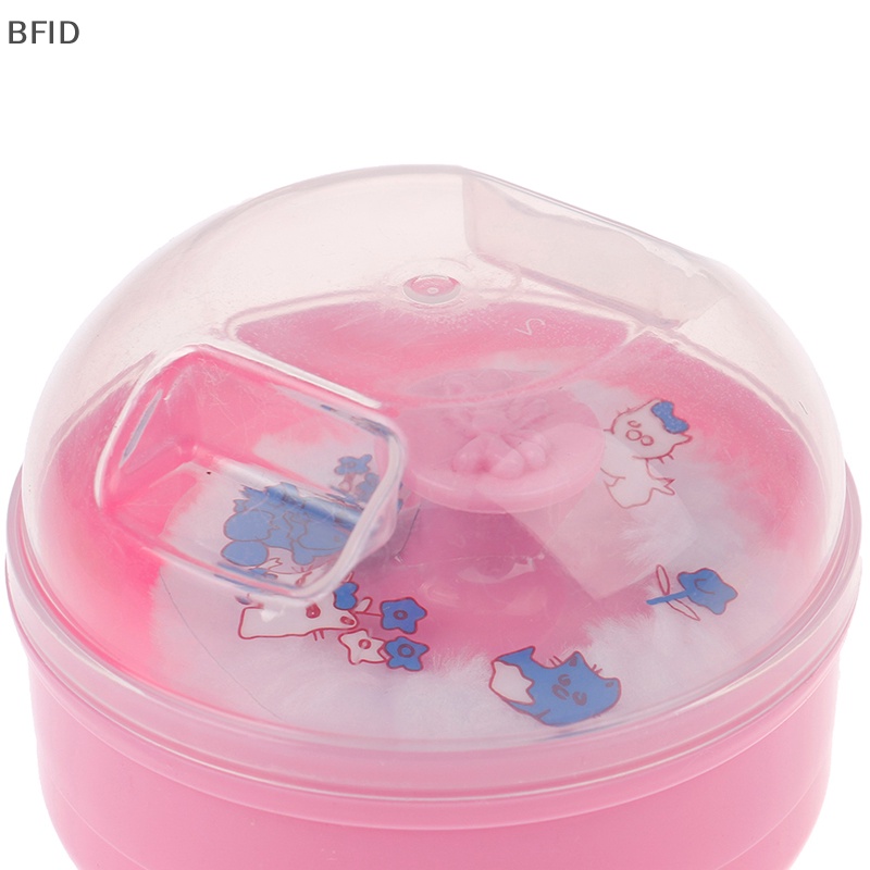 [BFID] 1pcs Tempat Bedak Kosmetik Bayi Wajah Badan Lembut Puff Talcum Sponge Box Case Container [ID]