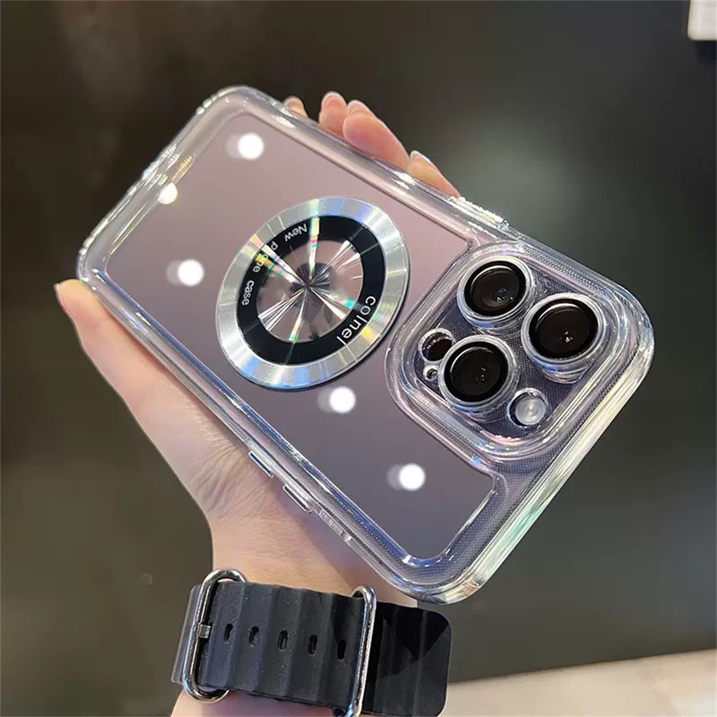 Casing Cincin Magnet Mewah iPhone 14 Pro Max14 Plus case iPhone 11 13 Pro Max 12 Pro Max Dengan Pelindung Kamera Tutup Lensa Transparan shock protection hard case