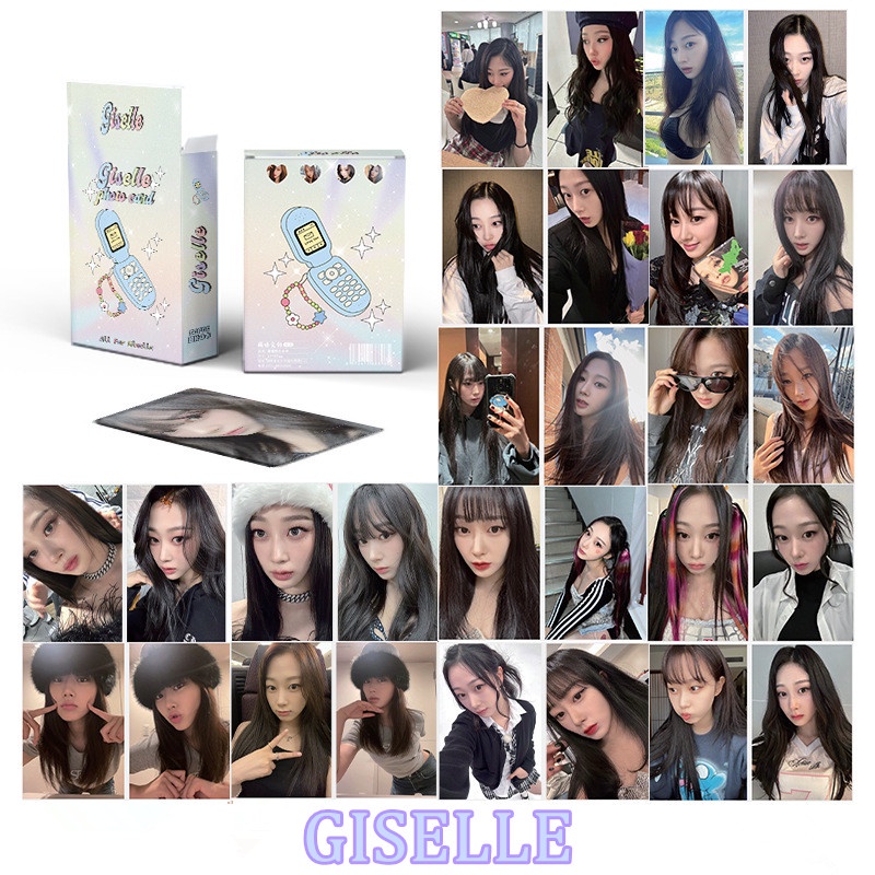 50pcs /box YUQI YUJIN WINTER GISELLE NINGNING Photocards Album (G)I-DLE IVE AESPA Laser Lomo Kartu GIDLE Solo Kpop Collection