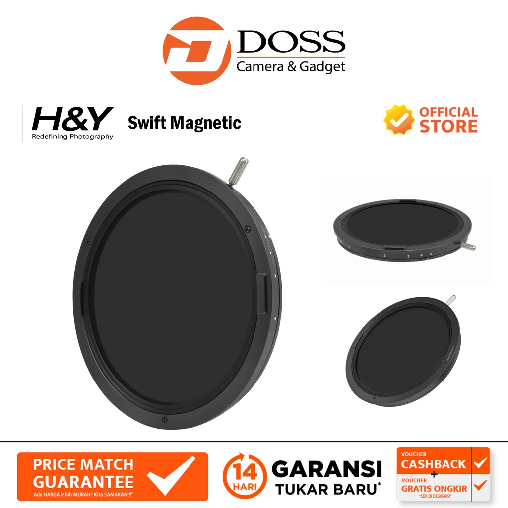 H&Y Swift Magnetic Clip-on Variable ND1.5-5 Stop VND1.5-5 Filter