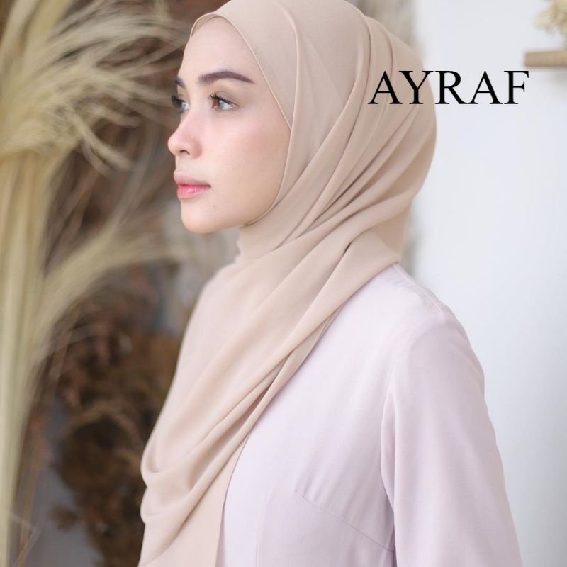 COD kerudung hijab pashmina basic shawl/hijab panjang pashmina ceruty bebydoll warna beige/kerudung 