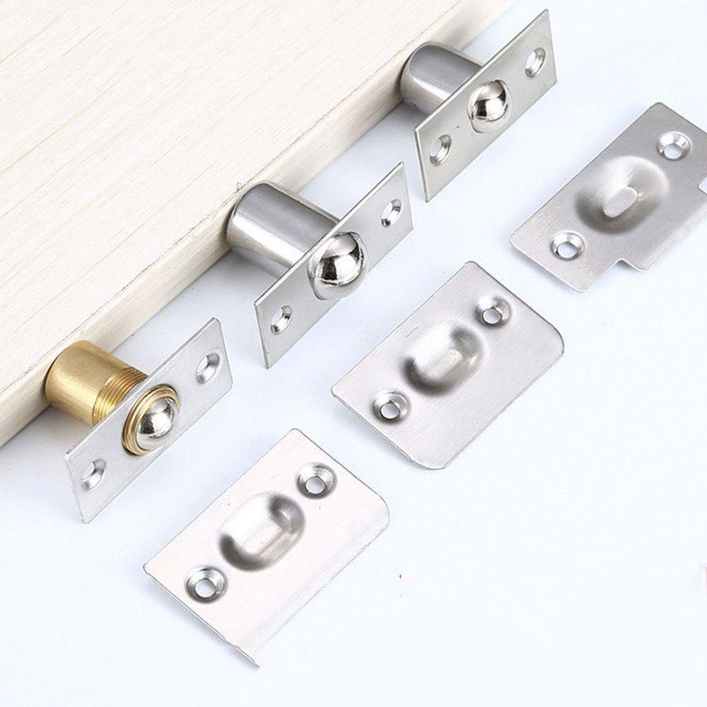 【 ELEGANT 】 Door Touch Bead, Kunci Manik-Manik Pintu Tangkap, Bola Spring Locking Invisible Untuk Hardware