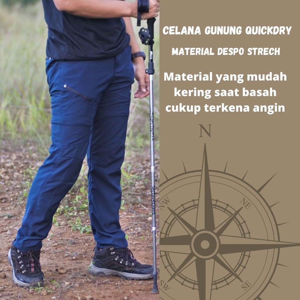 Celana Panjang Gunung Quickdry Model Slimfit Original Outdoor Hiking REDWOOD