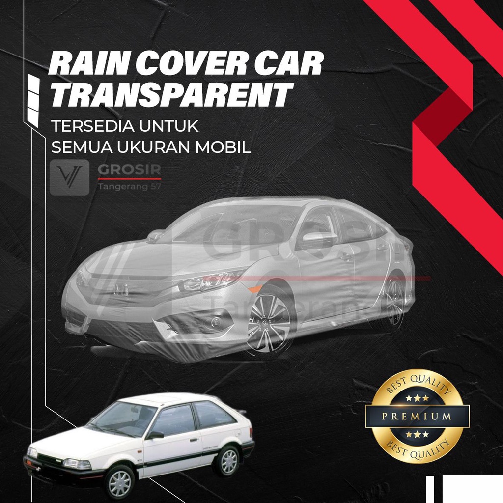 Sarung Mobil Transparan MAZDA 323 HATCHBACK Transparent Cover
