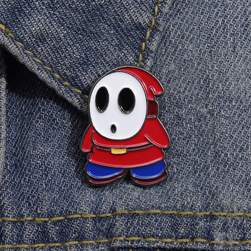 Lucu Hey Tiger Bros Hantu Malu Lencana Anime Permainan Mario Tas Sekolah Pin Hias