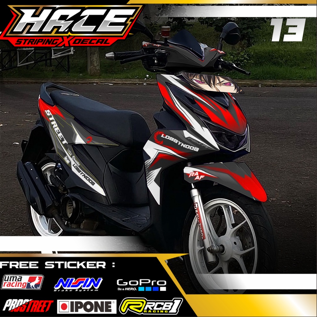 DECAL HONDA BEAT DELUXE 2022 FULL BODY - DECAL BEAT DELUXE VARIASI 13