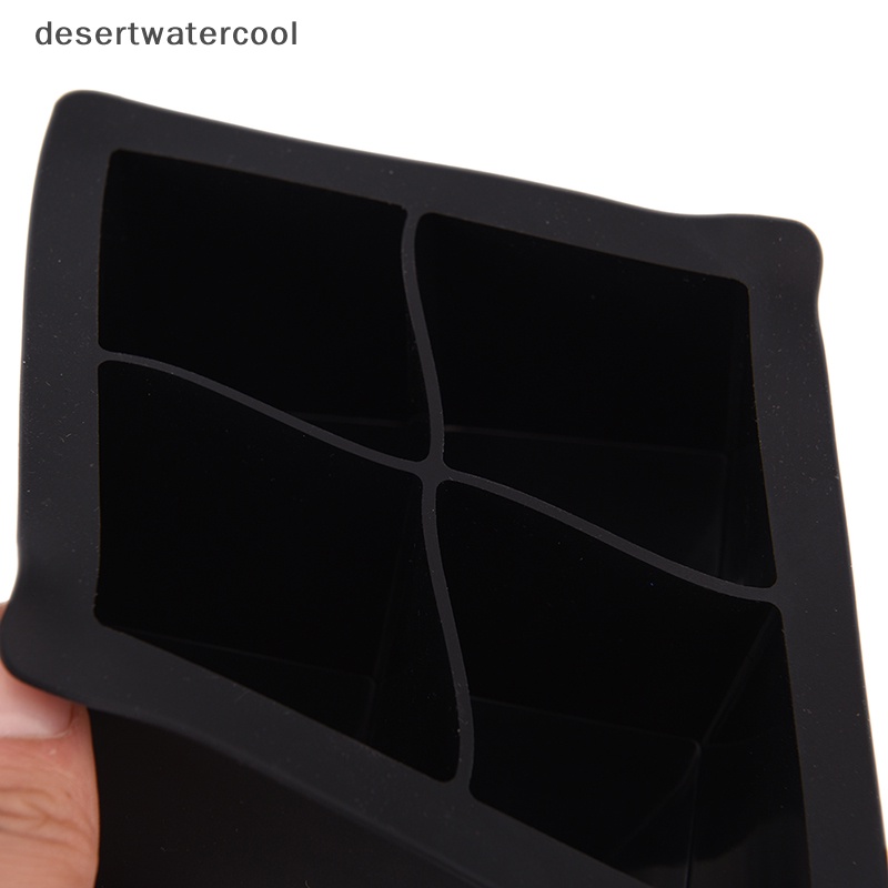 Deid Cetakan Es Batu Silikon Raksasa Persegi Jumbo King Size Besar Hitam Cetakan Tray Cetakan Besar Martijn