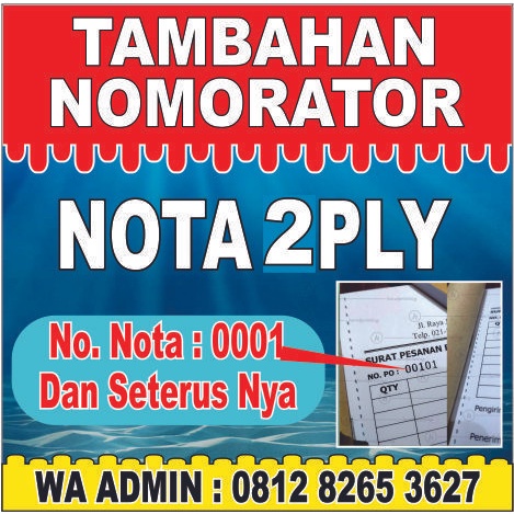 

✨BISA COD✨ -Tambahan Nomorator / No Urut Nota 2ply