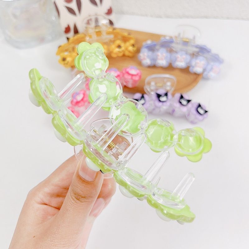 Ahellogirl Sanrio Big Clip Dopamin Lucu Manis Gadis Hati Kulomi Kartun Ponytail Hair Clip