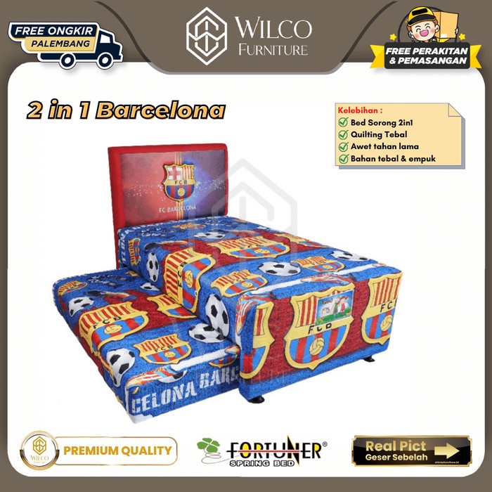 Kasur Bed Sorong Fortuner Barcelona / Bed Sorong Karakter Anak 2 In 1