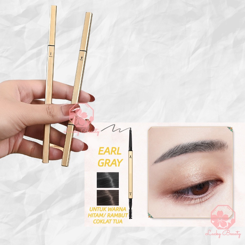 【Debora Mall】MOMO Pensil Alis Penanda Eyebrow Pencil Pair with Bulu Mata Eye Make Up Eyebrow Waterproof Untuk Sulam Pensil Alis