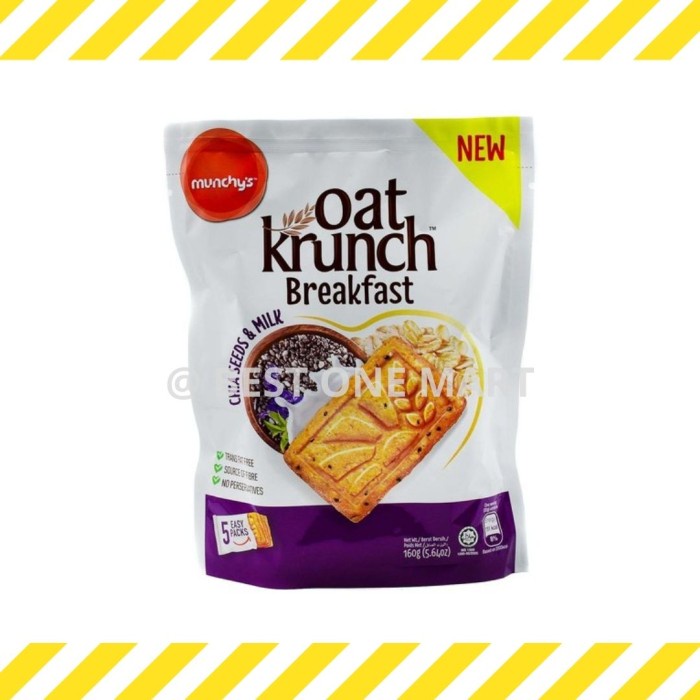 

[CJ] Munchys Oat Krunch Breakfast Chia Seeds & Milk / Biskuit Gandum