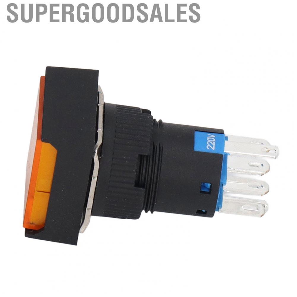 Supergoodsales Push Button  Insulation Self Resetting Switch Rectangular 6 Pin for Relay