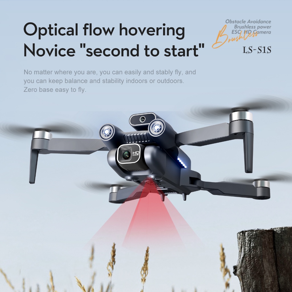 Drone S1S Dual Kamera Brushles dengan Sensor Anti Nabrak
