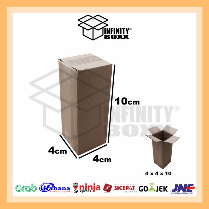 

kardus box packaging packing 4x4x10 cm SHEET POLOS