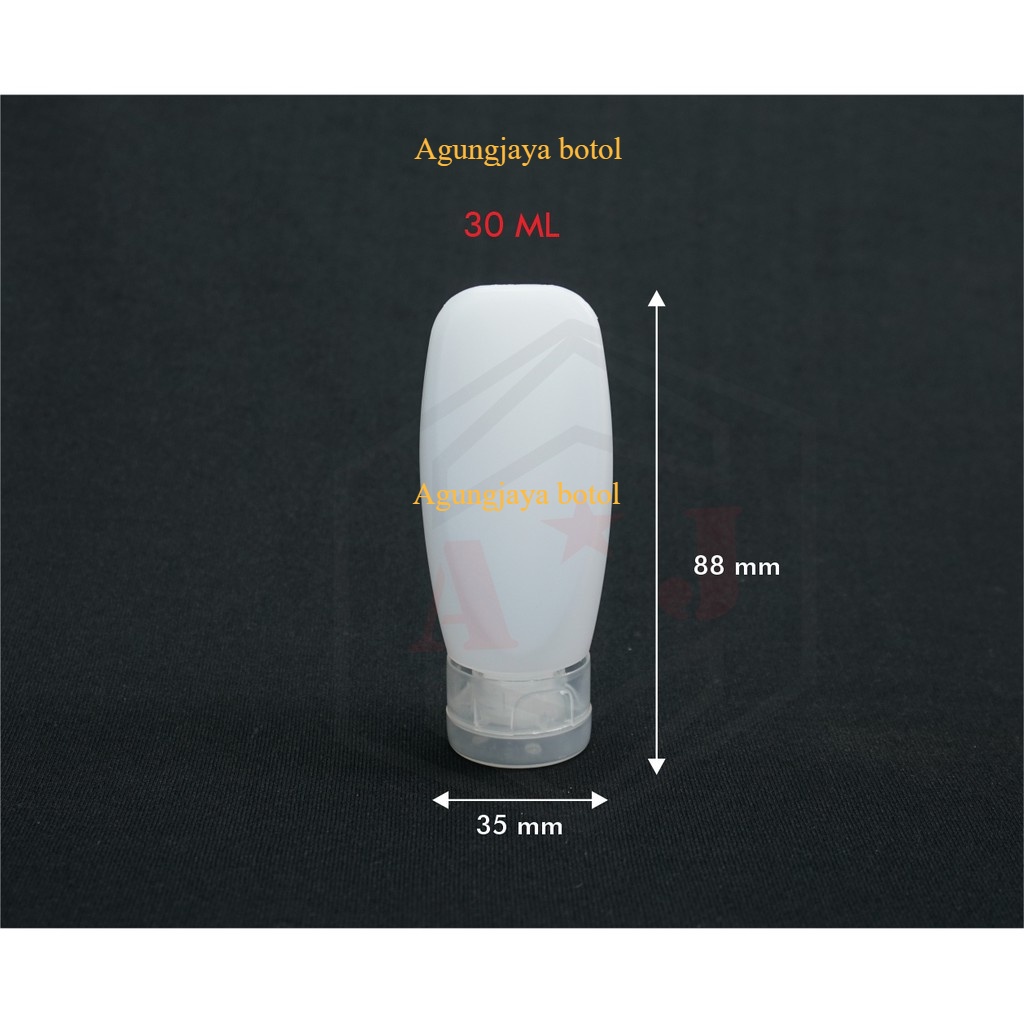Tube Via 30 ml Tutup Fliptop Natural / Botol Hdpe / Botol Lotion / Botol Toner / Tube 30 ml